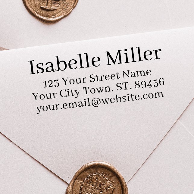 Einfache Rücksendeadresse Selbstfarbige Briefmarke Permastempel (Von Creator hochgeladen)