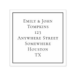 Einfache Rücksendeadresse Square Grenze Permastempel