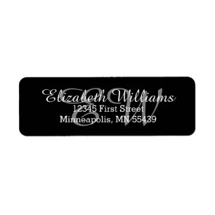 Einfache Rücksendeadressen-Aufkleber im Hintergrun