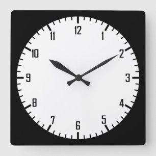 einfache Runde Quadratische Wanduhr