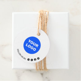 Einfache runde Weiße Hinzufügen eines Logos Social Geschenkanhänger