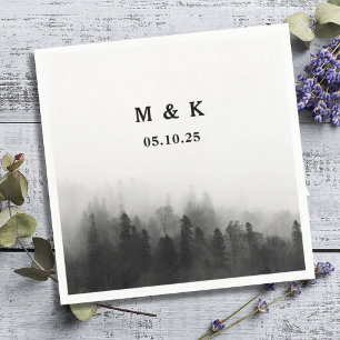 Einfache rustikale Bäume, Personalisierte Hochzeit Serviette