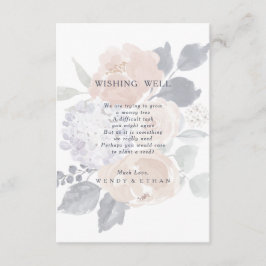 Einfache rustikale Blumenkarte zum Hochzeitswünsch Begleitkarte