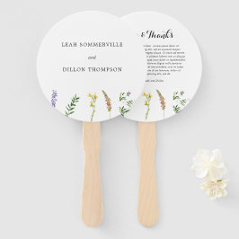 Einfache Rustikale Boho Wildblume Hochzeit Fächer
