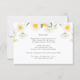 Einfache rustikale Daisy-Blume - Details-Karte Einladung