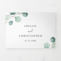 Einfache Rustikale Eukalyptus Grüne Elegante Hochz