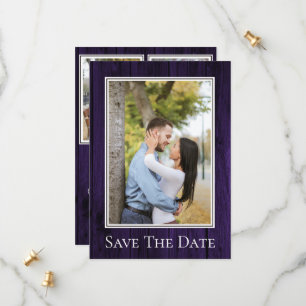 Einfache rustikale Foto-Save-the-Date-Karte im lil Save The Date