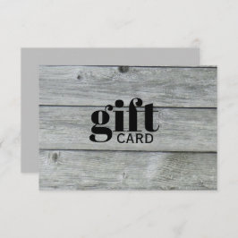 Einfache rustikale Graukunst - Geschenkgutschein