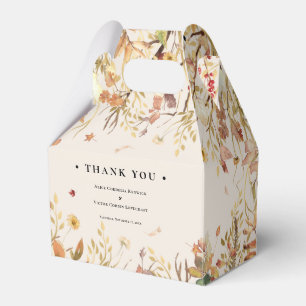 Einfache rustikale Herbstbeige Gastgeschenk Hochze Geschenkschachtel