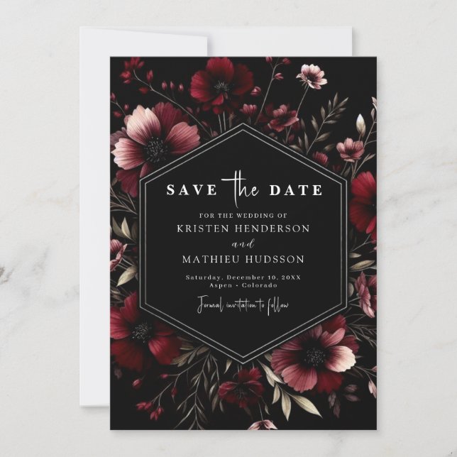 Einfache rustikale Hochzeit Save The Date (Vorderseite)