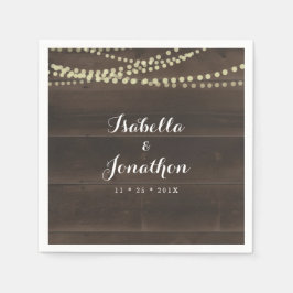 Einfache rustikale Hochzeit Serviette