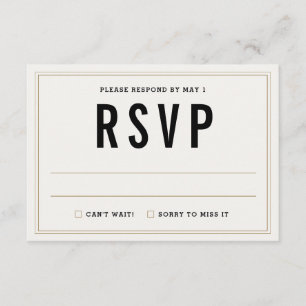 Einfache rustikale Hochzeit UAWG Wartekarte RSVP Karte