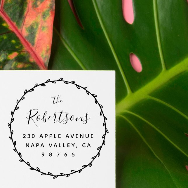 Einfache Rustikale Kleider- und Familienname-Rücks Gummistempel (Von Creator hochgeladen)