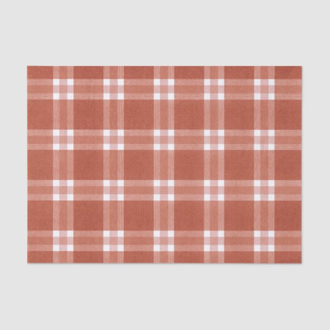 Einfache rustikale rote Muster Weihnachten  Seidenpapier (Vorderseite)