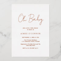 Einfache rustikale Schrift Elegant Baby Shower Ros