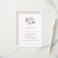 Einfache Rustikale Ton-Anfrage RSVP-Karte