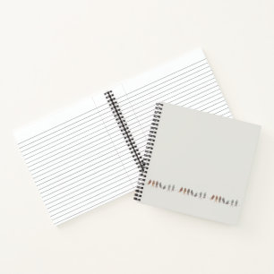 Einfache rustikale Vögel auf einem Draht Notizbuch