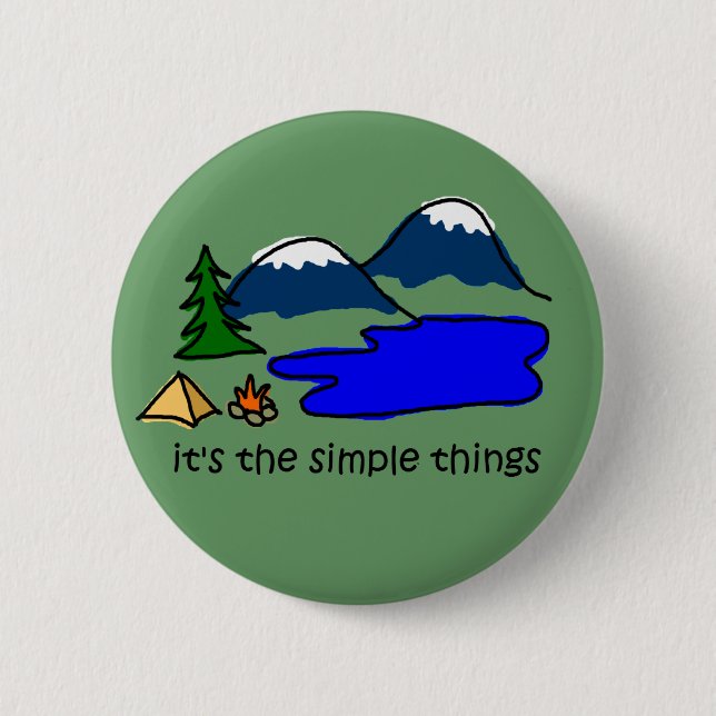 Einfache Sachen - Camping Button (Vorderseite)