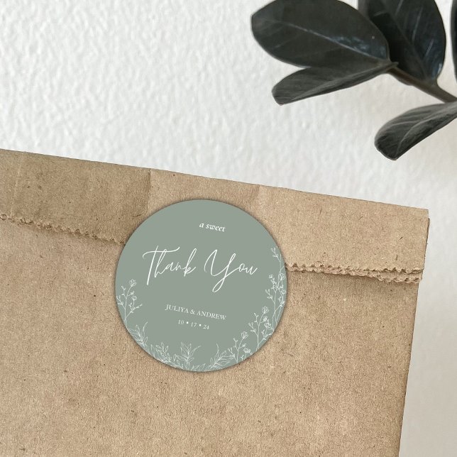 Einfache Saga grüne Hochzeit Runder Aufkleber (Von Creator hochgeladen)