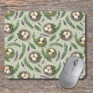 Einfache Salbeigrüne Ostereier Lavendel-Nest Mousepad