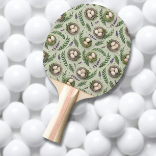 Einfache Salbeigrüne Ostereier Lavendel-Nest Tischtennis Schläger