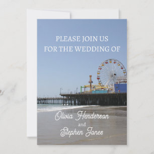 Einfache Santa Monica Pier Karussell-Einladung Einladung