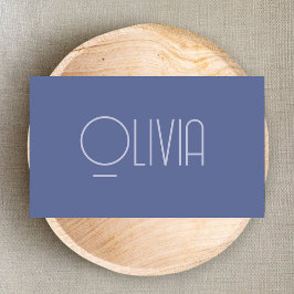 Einfache saubere Minimal Pastel Blue Business Card