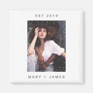 Einfache, saubere Minimalistische Punktgestaltung Magnet