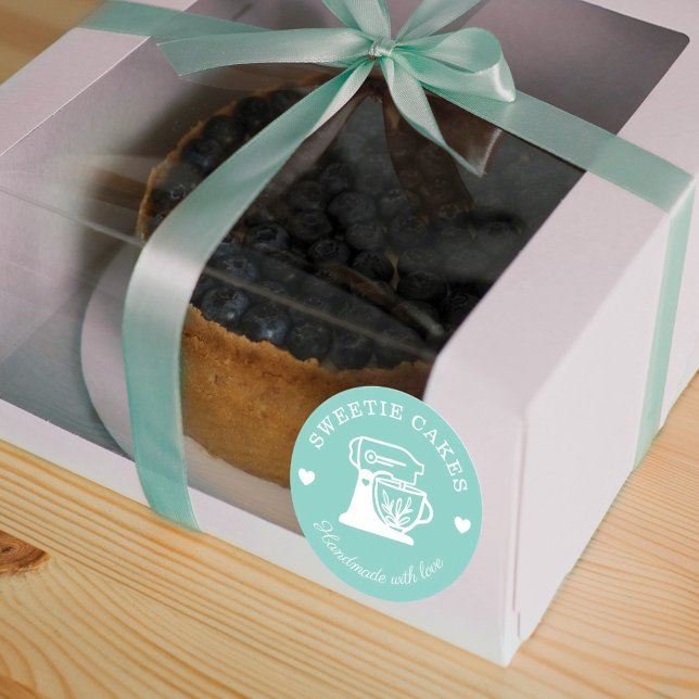 Einfache, saubere und minimale Bäckerei Standmisch Runder Aufkleber (Von Creator hochgeladen)