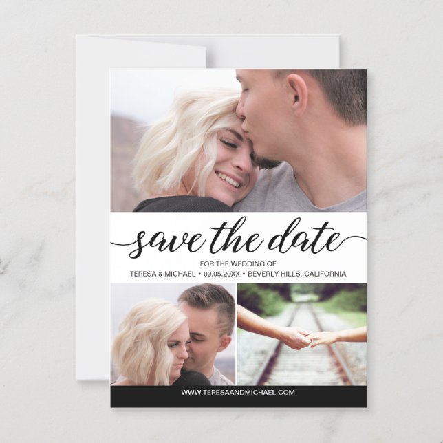 Einfache Save the Date-Hochzeitserklärung Magneteinladung (Vorderseite)