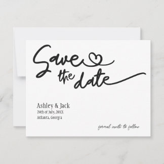 Einfache Save-the-Date-Karte Save The Date