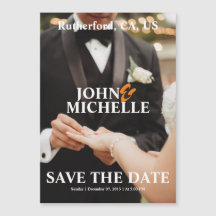 Einfache Save the Date Magnetkarte