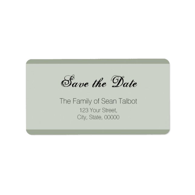 Einfache Save the Date Marke Wählen Sie Ihre Farbe Adressaufkleber (Vorne)