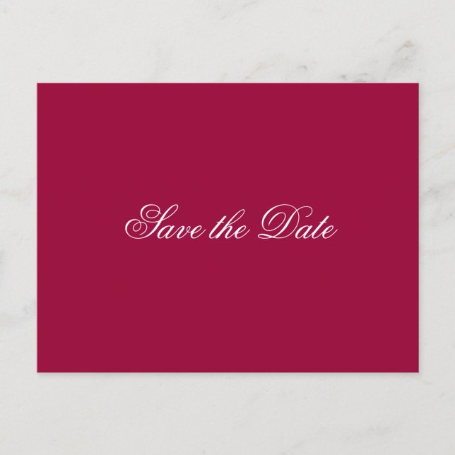 Einfache Save the Date Postkarten (Vorderseite)