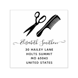Einfache Schere Friseursalon Beruflich Permastempel