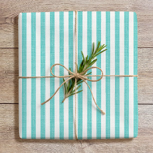Einfache schicke Leinenschmuck gestreiftes Muster Geschenkpapier