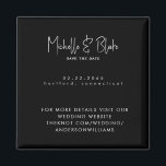 Einfache & schlanke moderne Schwarze Hochzeit spei Magnet<br><div class="desc">Einfache und schmale Schwarz Moderne Schriftart Skriptnamen speichern Sie das Date Magnet. Hochzeit.</div>