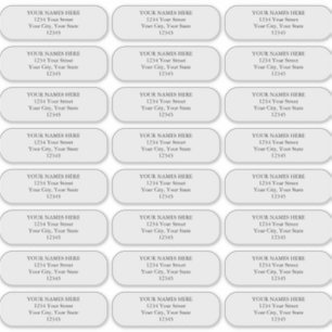 Einfache Schlichte abgerundete Ecken - Adressetike Aufkleber