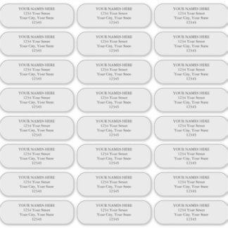 Einfache Schlichte abgerundete Ecken - Adressetike Aufkleber