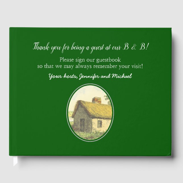 Einfache, Schlichte B und B Gästebuch (Vorderseite)