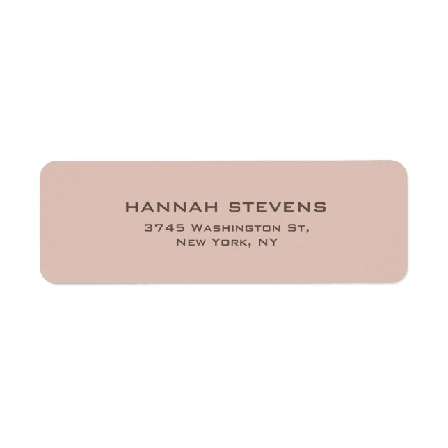 Einfache Schlichte Beige Rosa Elegant Moderne (Vorne)