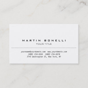 Einfache Schlichte Berufliche Business Card Visitenkarte