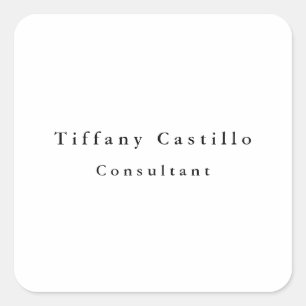 Einfache Schlichte Elegant Moderne Quadratischer Aufkleber