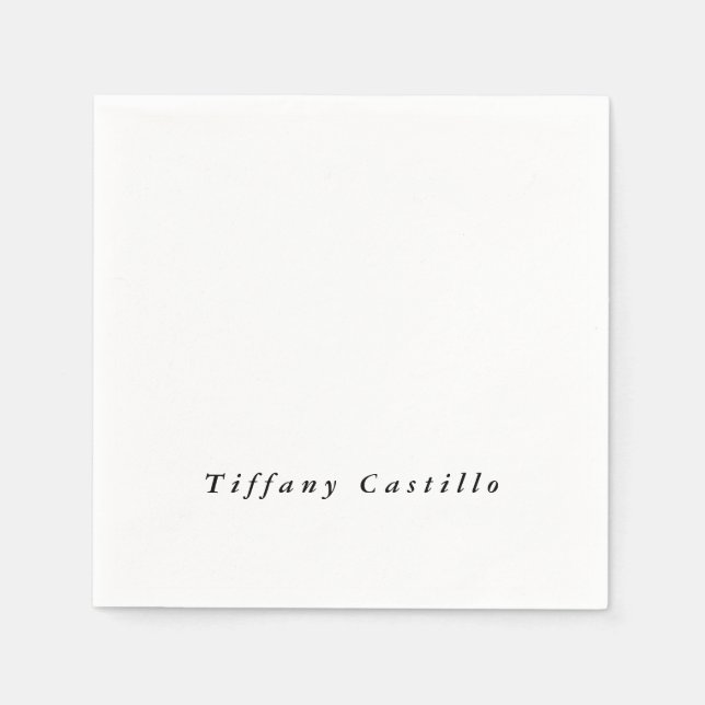 Einfache Schlichte Elegant Moderne Serviette (Vorderseite)