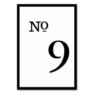 Einfache schlichte GrenzWedding Tischnummern