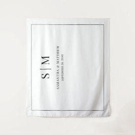 Einfache Schlichte Hintergrundhochzeit Wandteppich