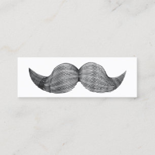 Einfache Schlichte Hipster Mustache Mini-Visitenka Mini Visitenkarte