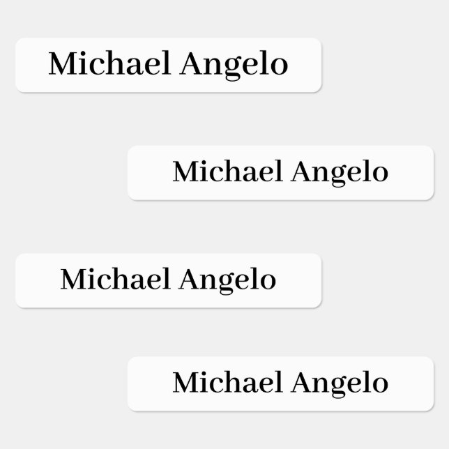 Einfache Schlichte Individuelle Name-Labels Etiketten (Gruppe)