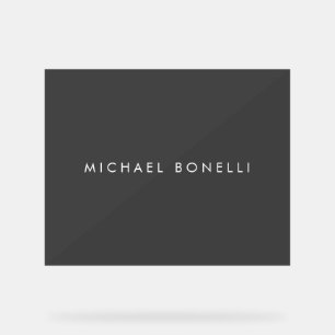 Einfache Schlichte Minimalistische Elegante Modern Acrylschild