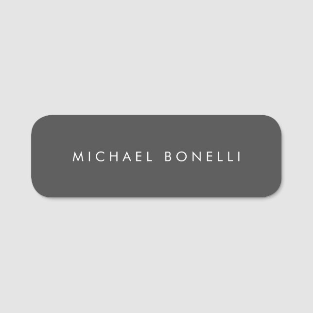 Einfache Schlichte Minimalistische Elegante Modern Namensschild (Vorderseite)